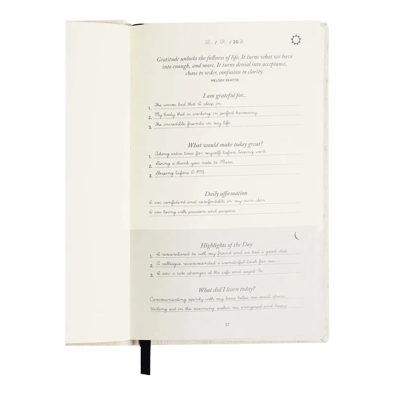 Custom Embossed Logo Linen Fabric Hard Cover 5.7 x 8 inches Lined Dotted Linen Journal with elastic closure