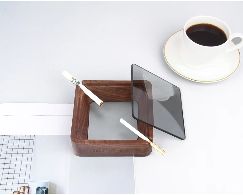 
New Handmade House Shaped Cheap Cool Bamboo Ashtray 