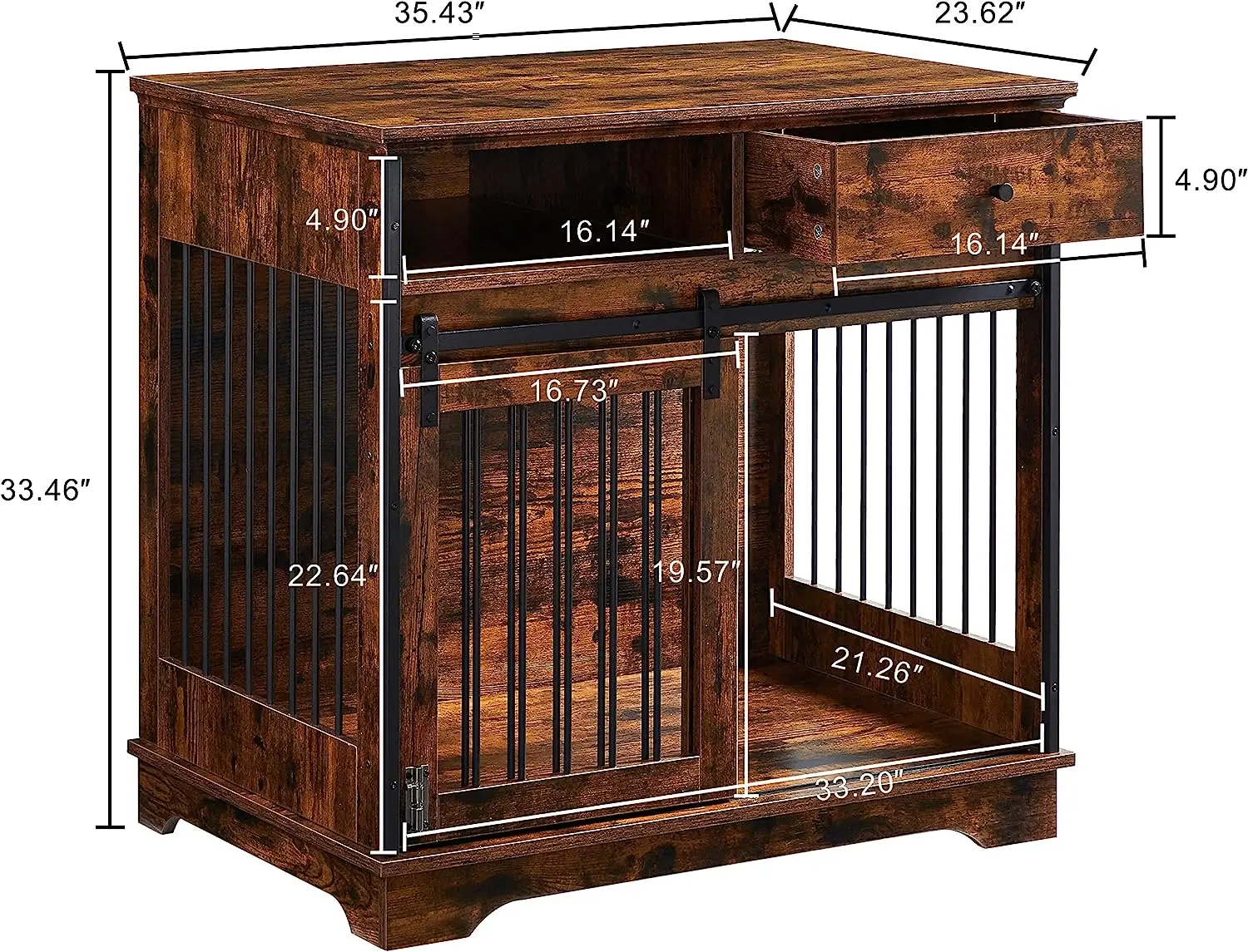 2023 New Style Mobile xxxl Heavy Duty Metal Square Tube Crate For Dog of cabinet furniture style dog cage