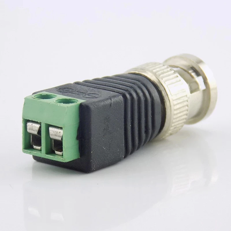 Coax CAT5 BNC Male Connector Plug DC Adapter Balun Connector for CCTV Camera Security System Surveillance Accessories