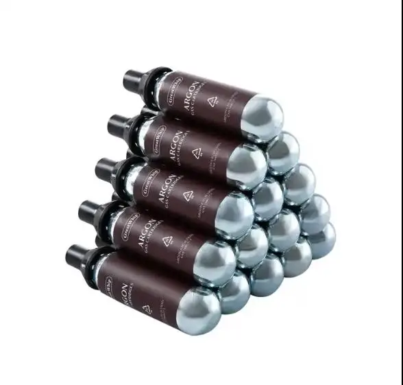 Argons  cartridge used for red wine retain freshness  OEM packing