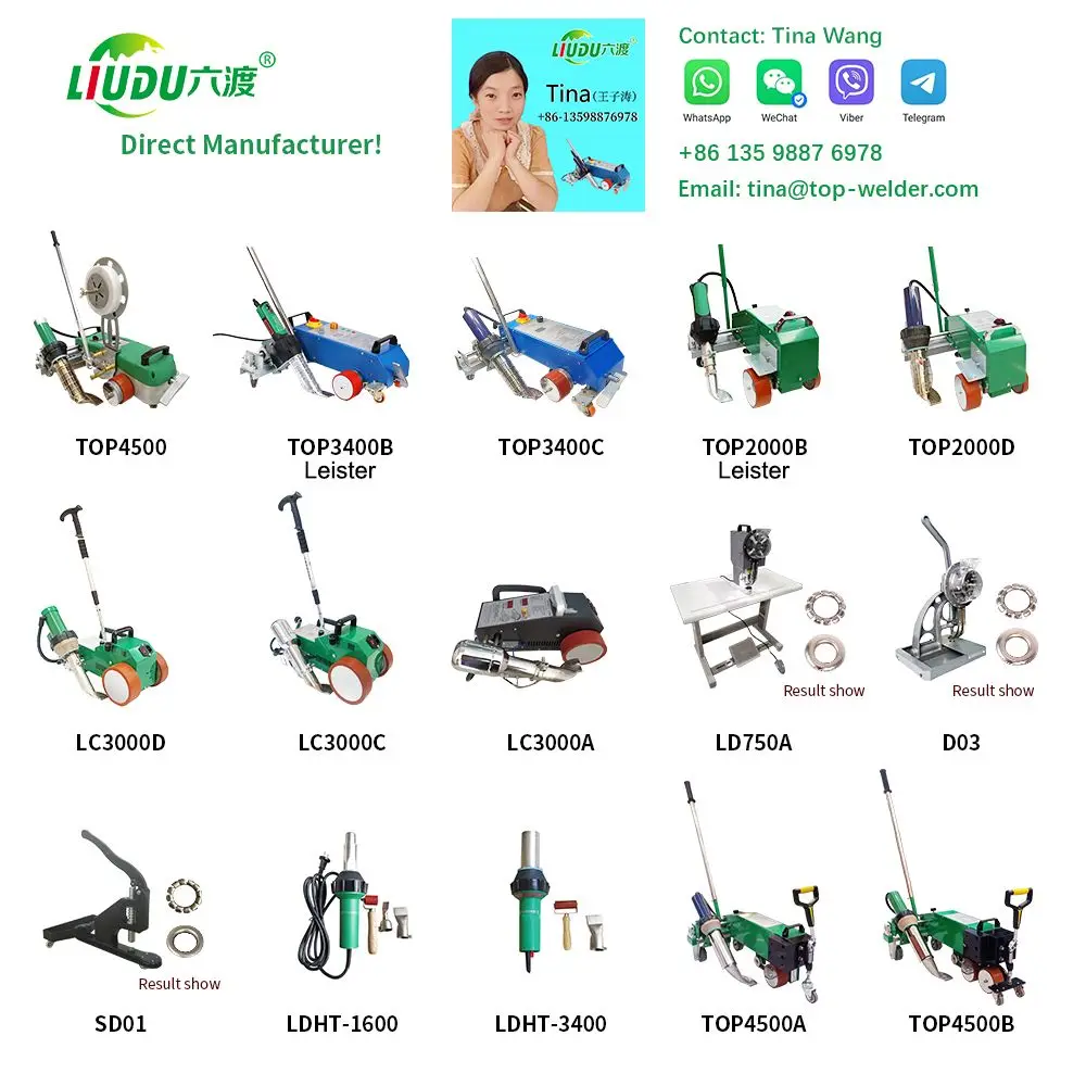 Tina TOP4500A TOP4500B PVC Membrane TPO Welding Machine Robot for Waterproofing PVC Membrane Roofs Pool Liner and Tarpaulins