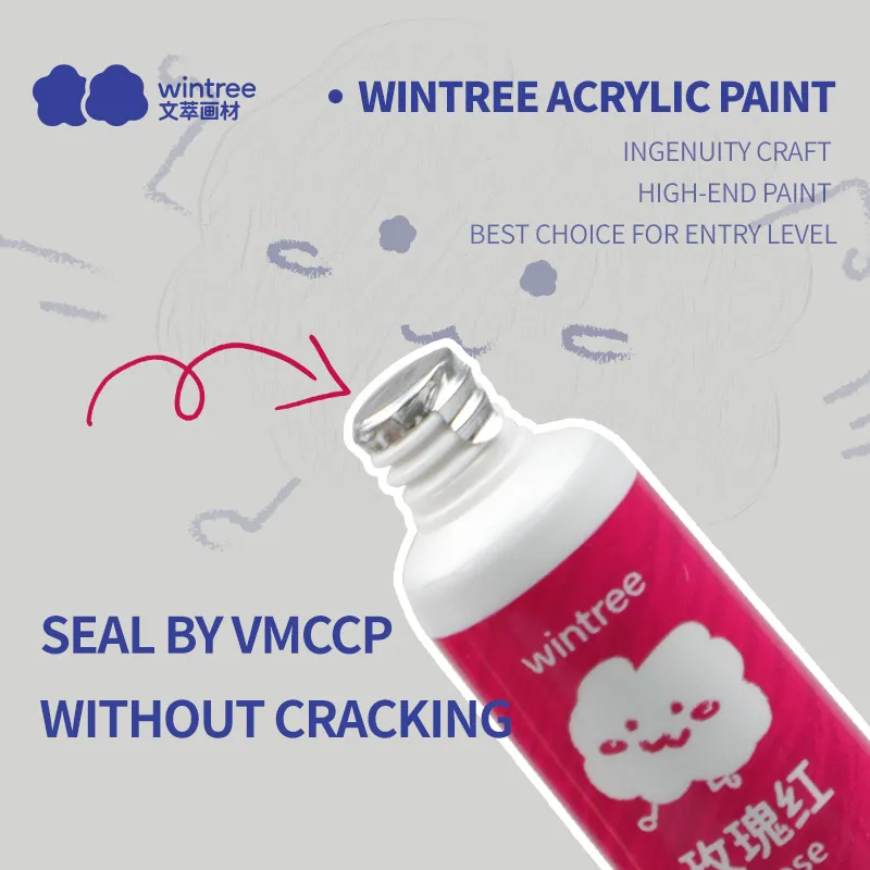 Wintree 6ml acrylic paint 24colors plastic tube