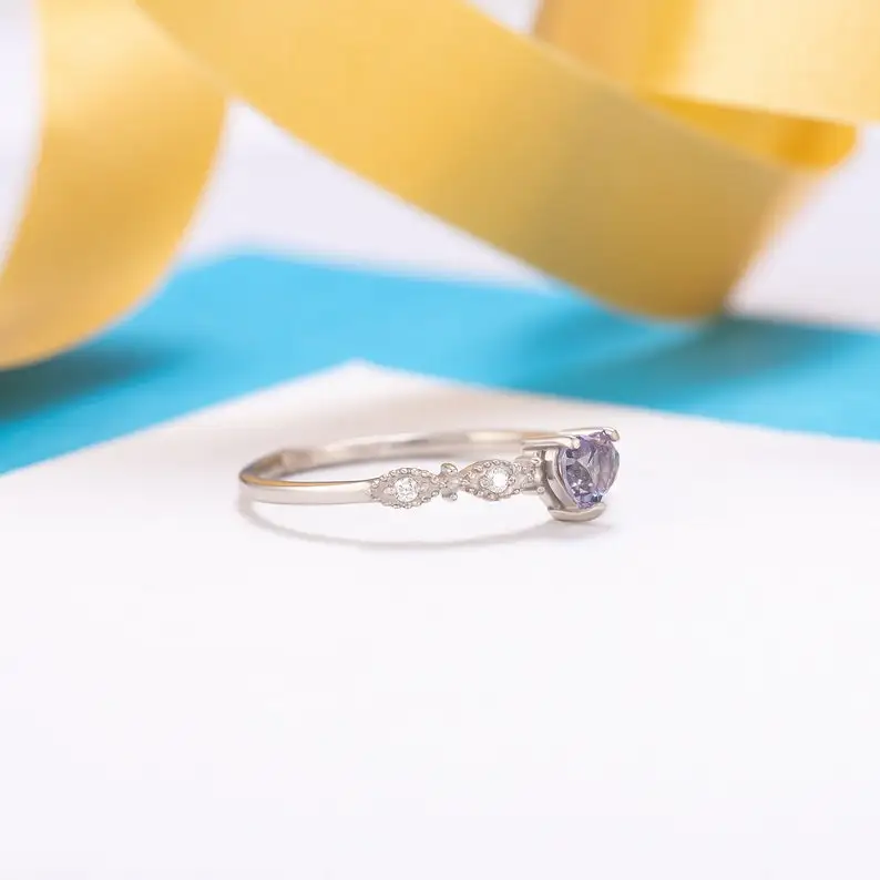 Beauty 925 Sterling Silver Clear Cubic Zircon Gold Plated Custom Fine Wholesale Moissanite Diamond Women Rings