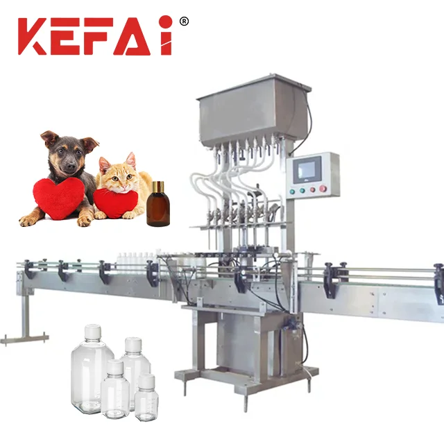 KEFAI Automatic liquid 2/4/6/8 head pet glass bottle filling and capping labeling machine filling machine liquid