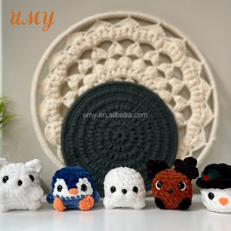 Decorative Christmas Toys Ornament Nativity Set Items Gifts Decorations Amigurumi Crochet Doll Animal Plush Keychain For Home