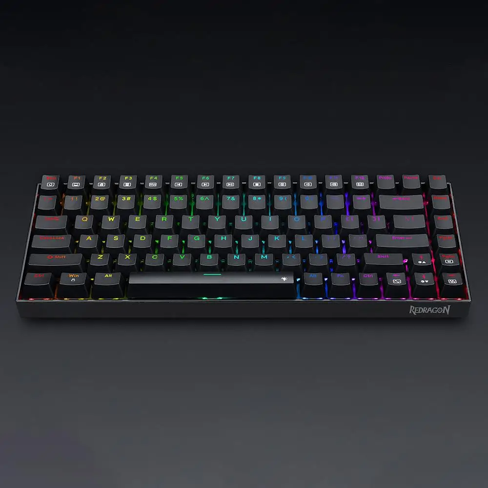 Gamer Keyboard Redragon K629-RGB 84 Keys Phantom RGB Backlight Combo Metal Panel USB Wired Mechanical Keyboard