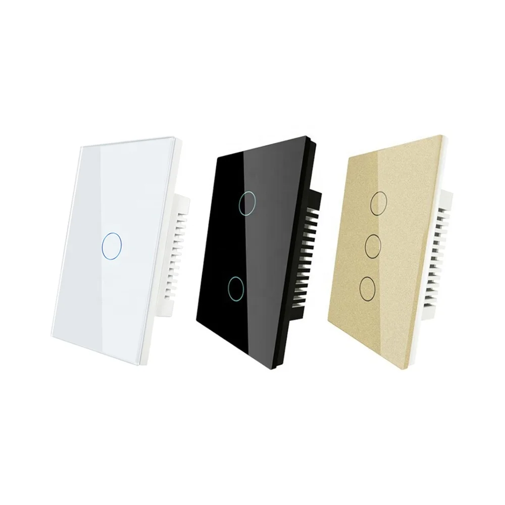 US/AU Standard Glass Panel Capacitive Touch Sensor Switch 110-240V AC 1 Gang Touch Screen Light Switch