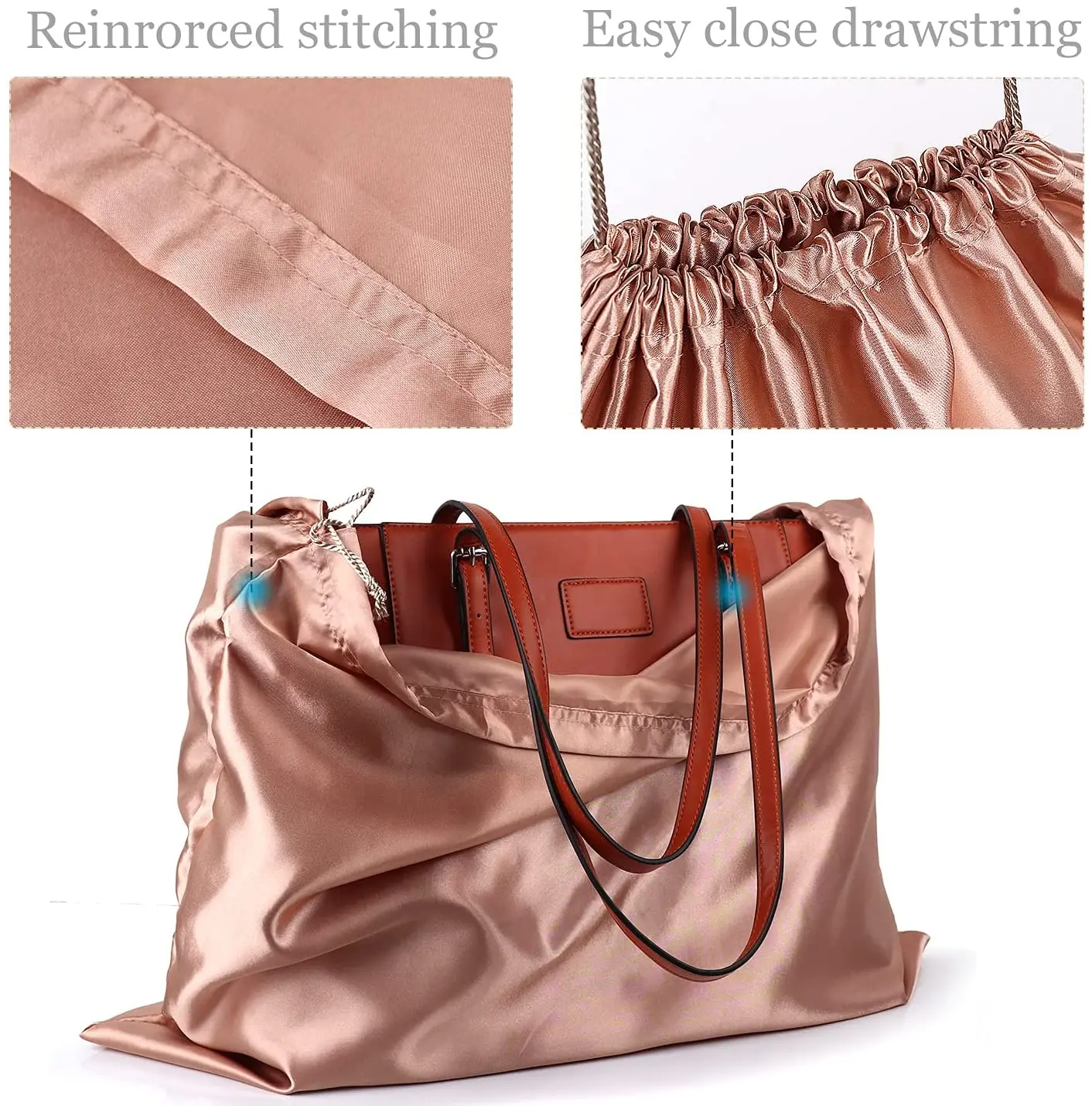 Eco Silk Dust Bag for Handbags Luxury Drawstring Dust Proof Bag Travel Storage Pouch for Shoe Boots