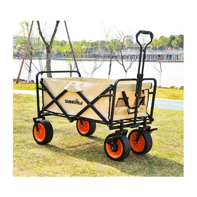 Sundow Design Outdoor Portable Folding Wagons For Kids Lightweight Beach Wholesale Wagon