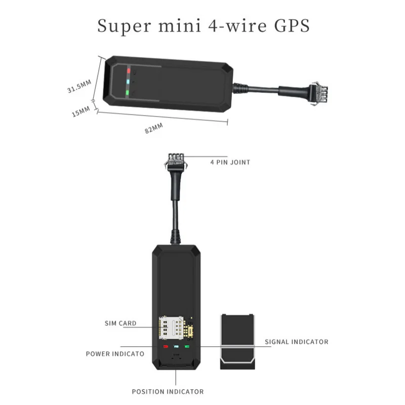 2G GSM Car GPS Tracker  Relay Cut Off Oil Fuel Mini GPS Tracker Car Overspeed Move Alarm Real-time GPS Tracker