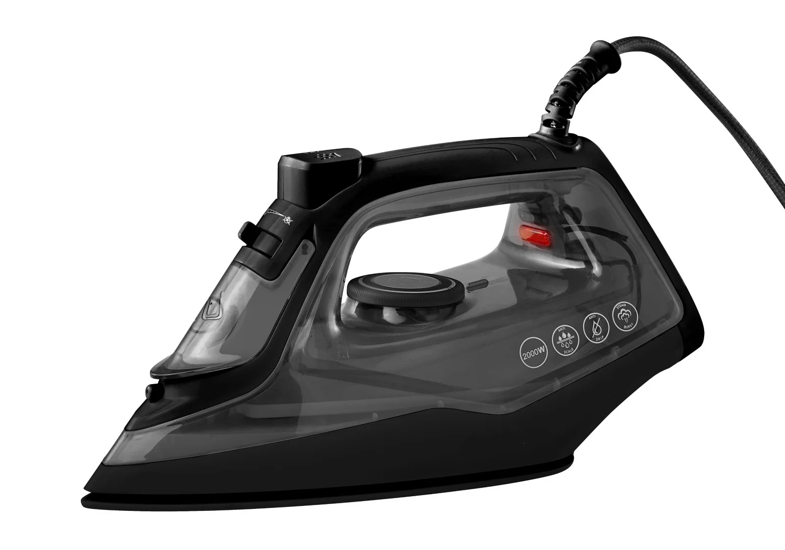 
Full Function Steam Iron 2000W Self Clean Anti Drip Anti Calc Burst Steam Ceramic Soleplate Amazon hot sale 