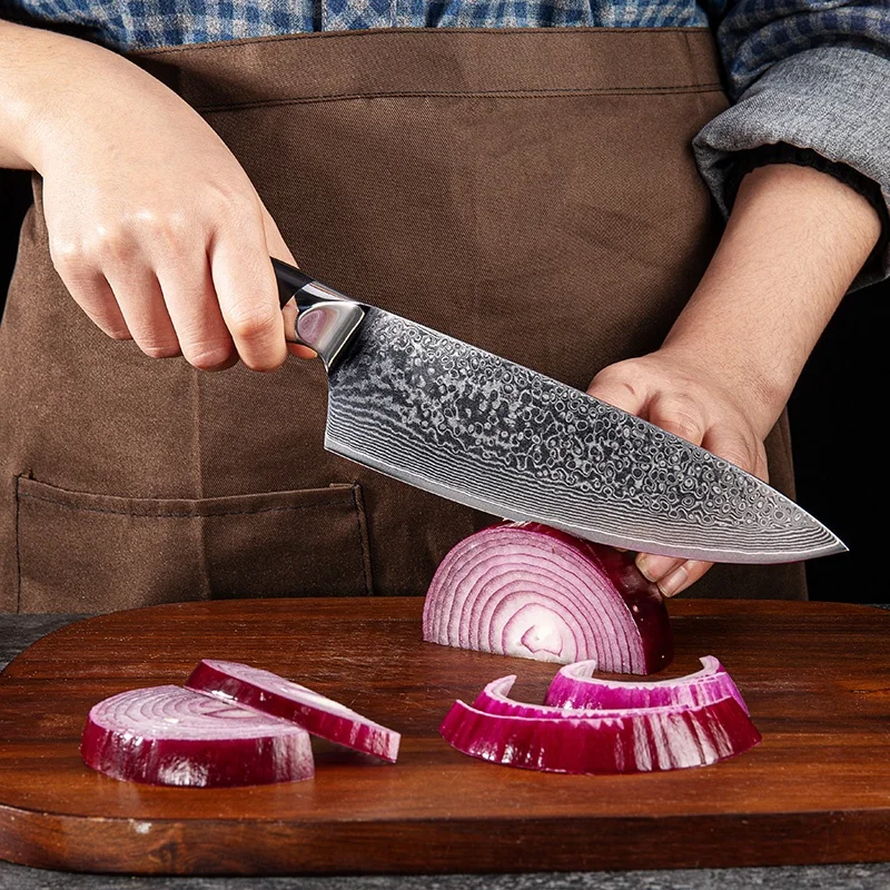 dropshipping Top Seller 8 inch High Carbon German Damascus Steel Kitchen Chef Knife