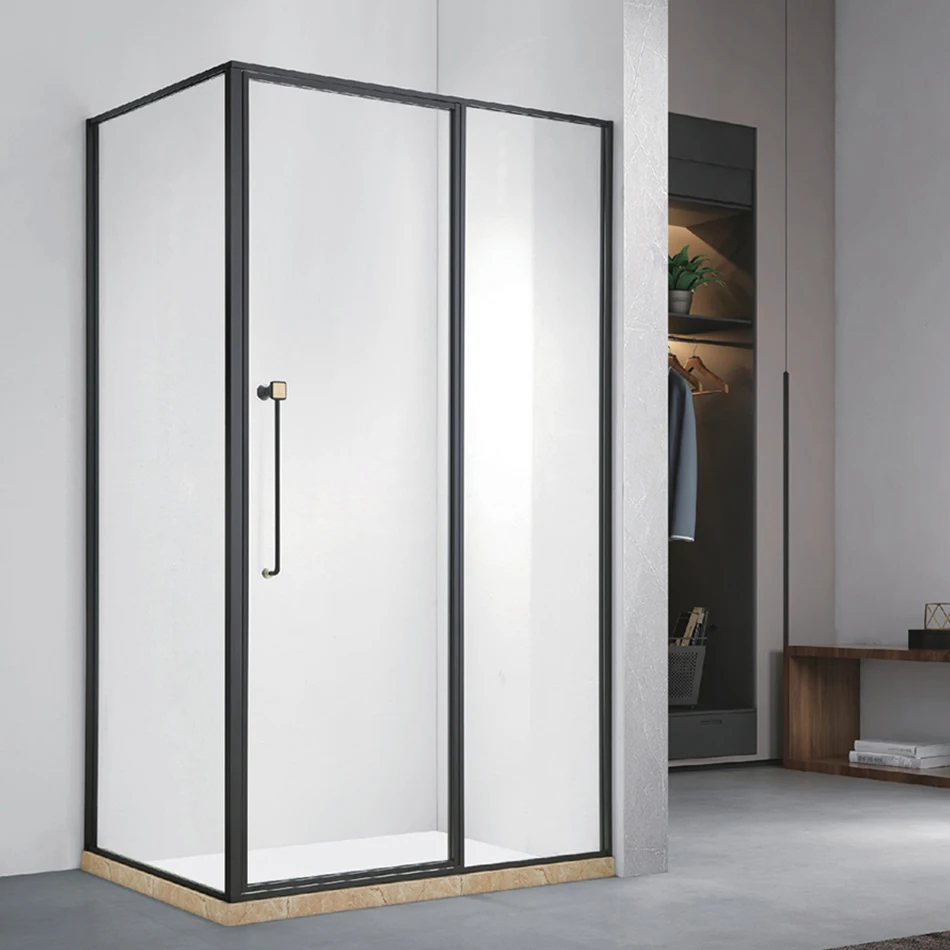 Good Selling bathroom cabin luxury design black shower enclosure corner poland bath 8mm glass shower cabin price in pakistan