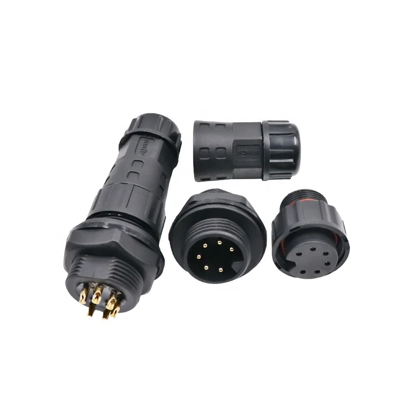 High quality 6 pin male female PCB electrical wire waterproof panel mounted connector