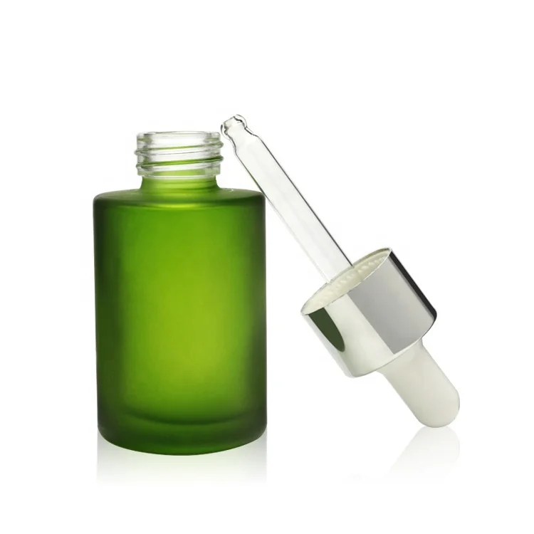 15ml 20ml 30ml 50ml Essential Oil Serum Flat Shoulder Translucent Glass Dropper Bottle for eye cream With Pipette