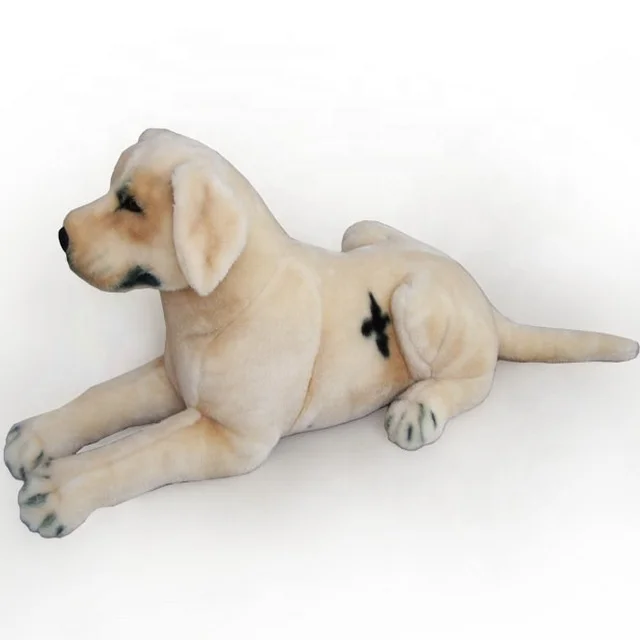 custom plush dog stuffed toy lifelike stuffed lying labrador dog  plush toy