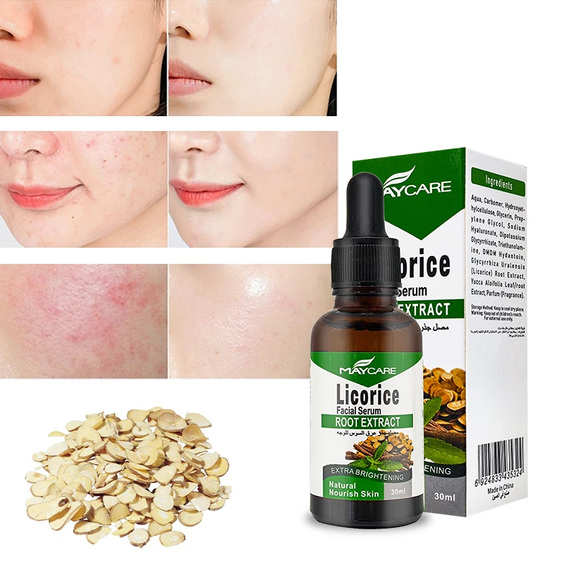 30ML Personal LOGO Free custom Licorice Serum Whitening Vitamin C Face Serum