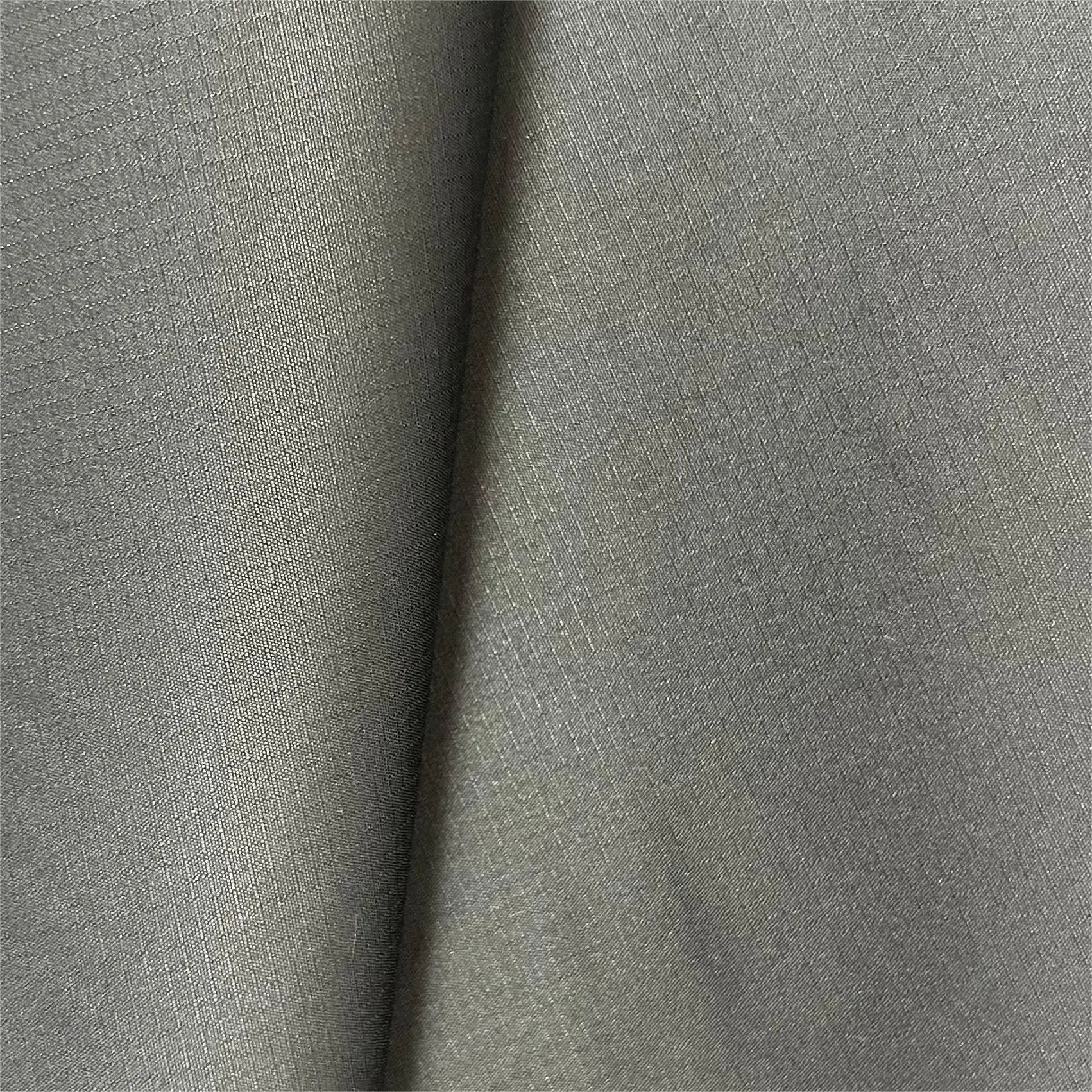 HOT SALE 100%Polyester 240 Plaid Ribstop Pongee fabric with 2 times PU coated used for outdoor Jackets&Garment