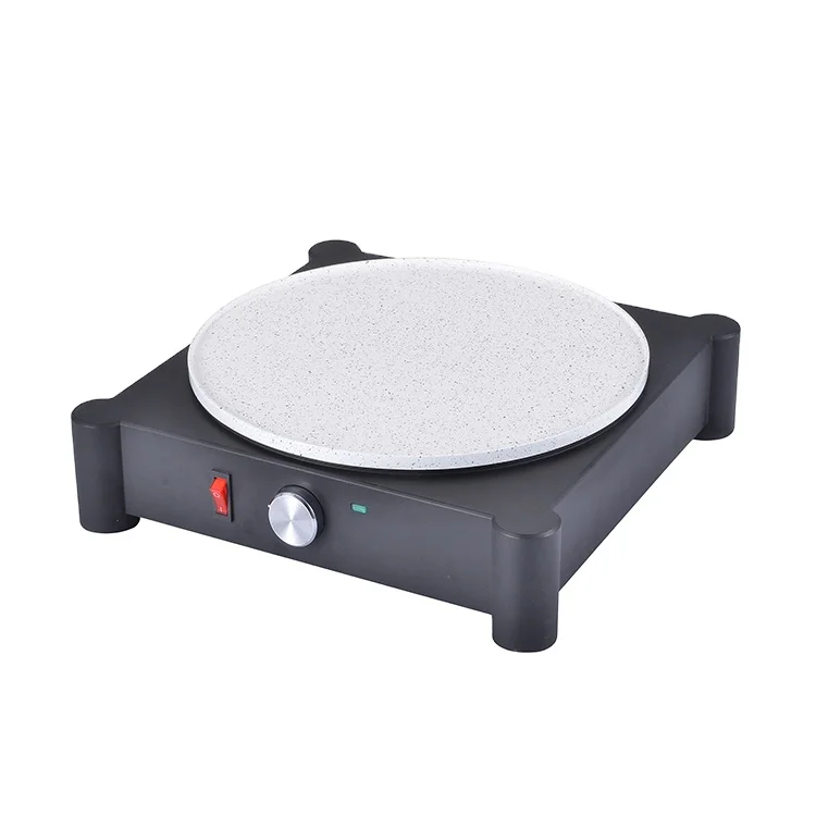 Aluminum 1000W Non-Stick Round Home Electric Egg Crepe Pancake Maker