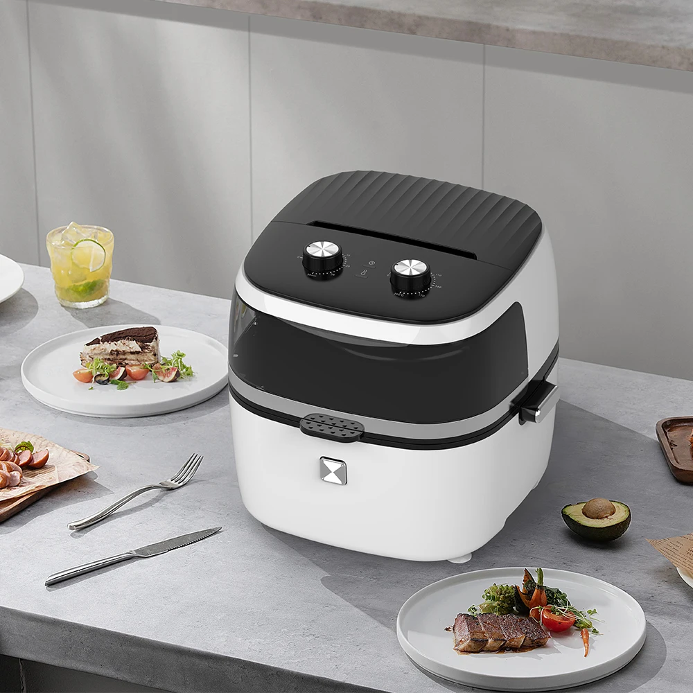 Wholesale 6.5L Factory Price Electric Air Fryer Non-Stick Plastic Pot with No Oil Visual Window OEM Household Use