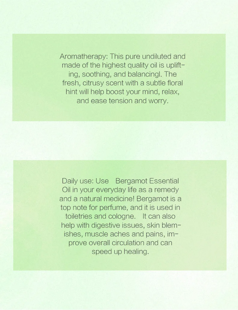 bergamot essential oil for daily chemical and air freshener at nice price