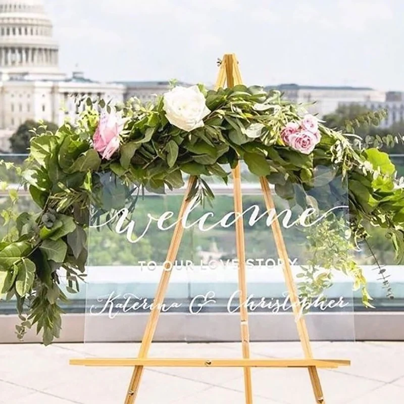 personalised plexiglass wedding panel Signage Acrylic Poster Print Entrance Wedding Decor wedding welcome board