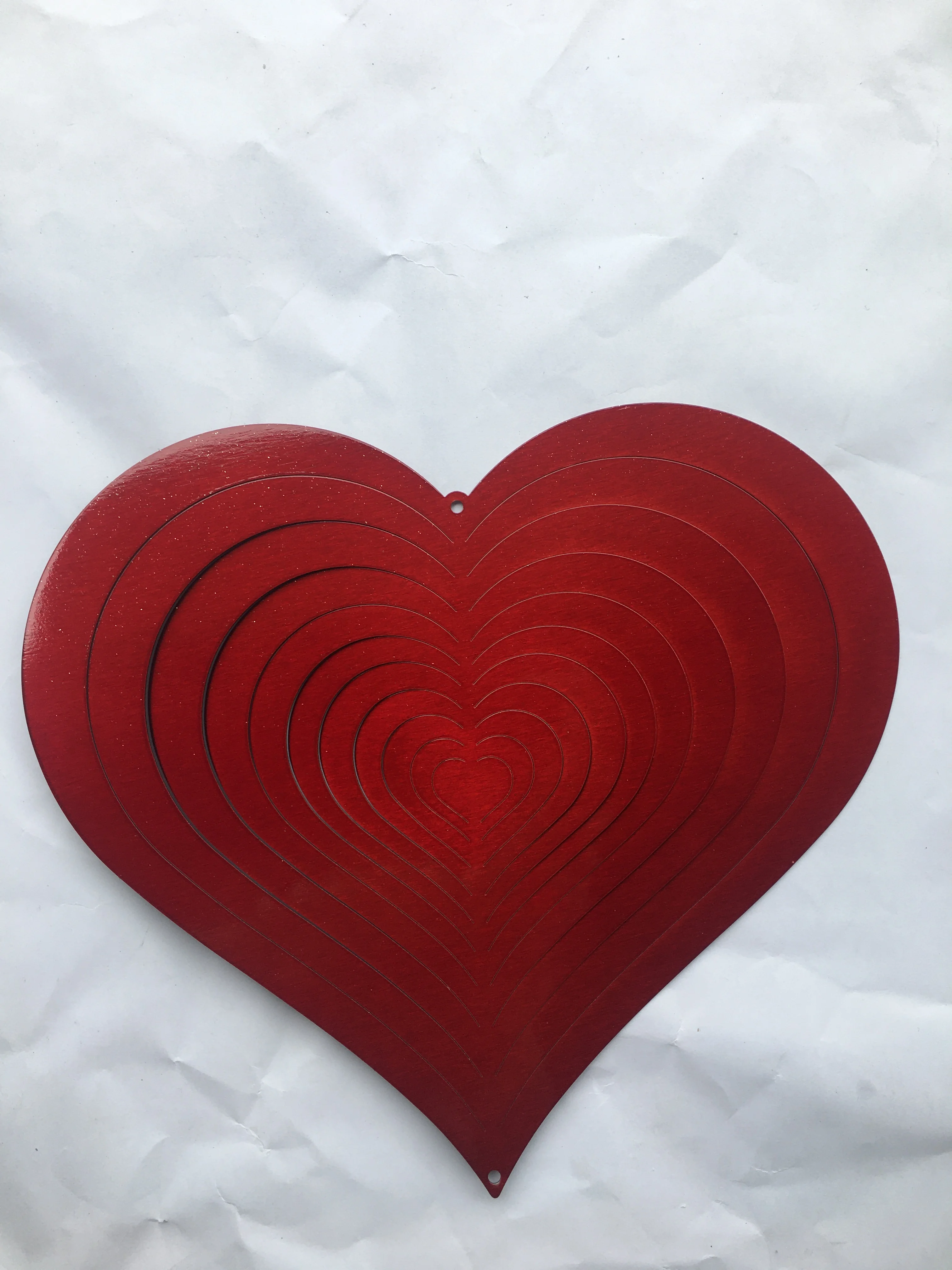 classical laser cut 3d Wind spinner- Heart