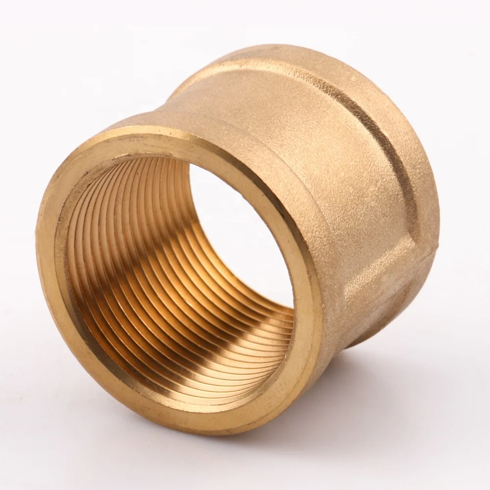 BSPT female brass union thread fittings round sleeve for water pump component