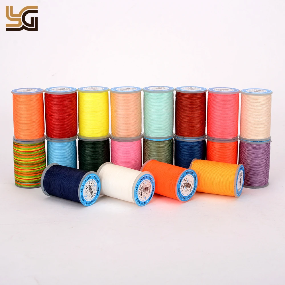 Waterproof Round Polyester wax thread 0.35mm Hand Knitting Lines Sewing Braided round Wax Thread hilo de coser a mano