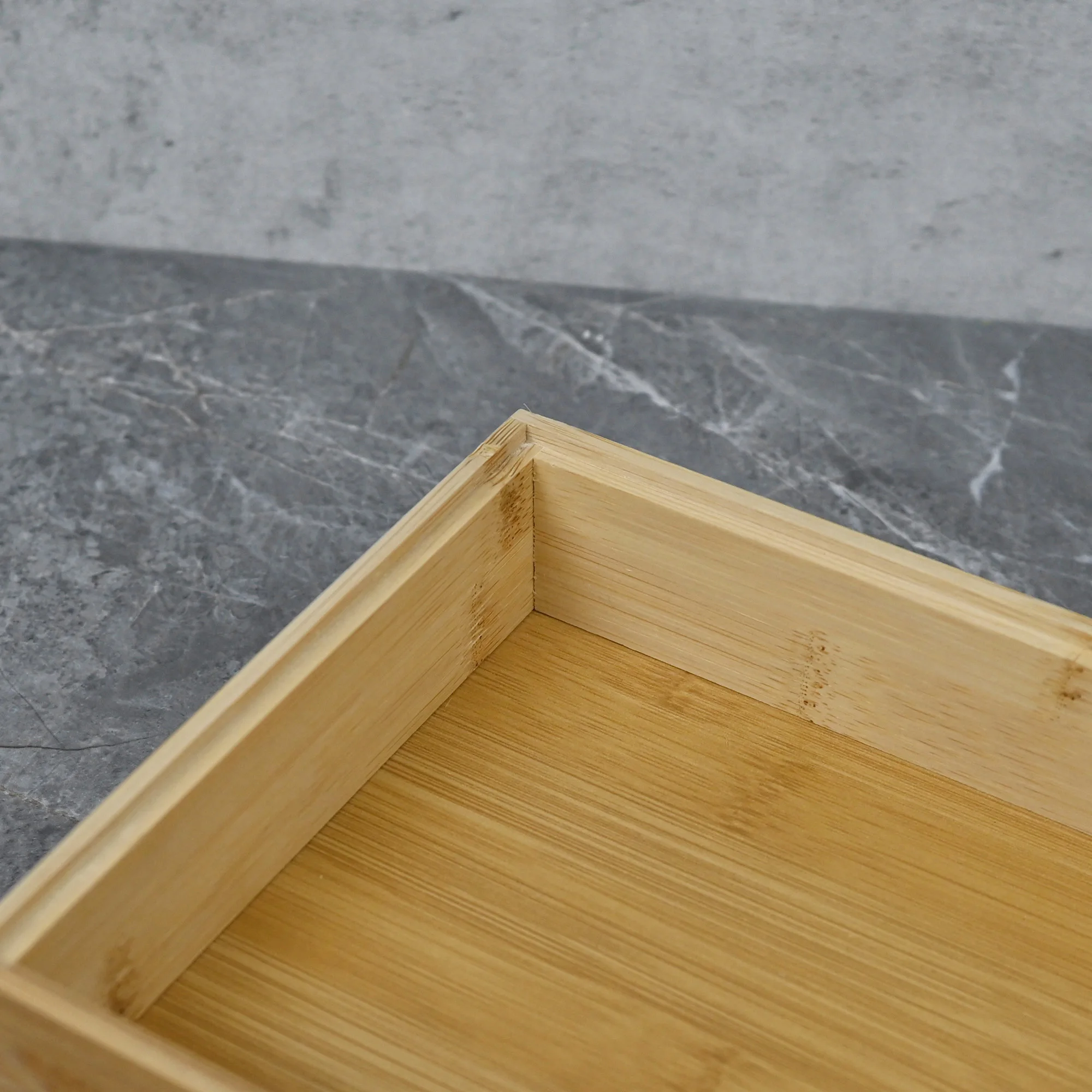 Wholesale Customizable Wooden Cosmetics Collapsible Foldable Storage Boxes Bins Jewelry Deak Kitchen Bamboo Organizer