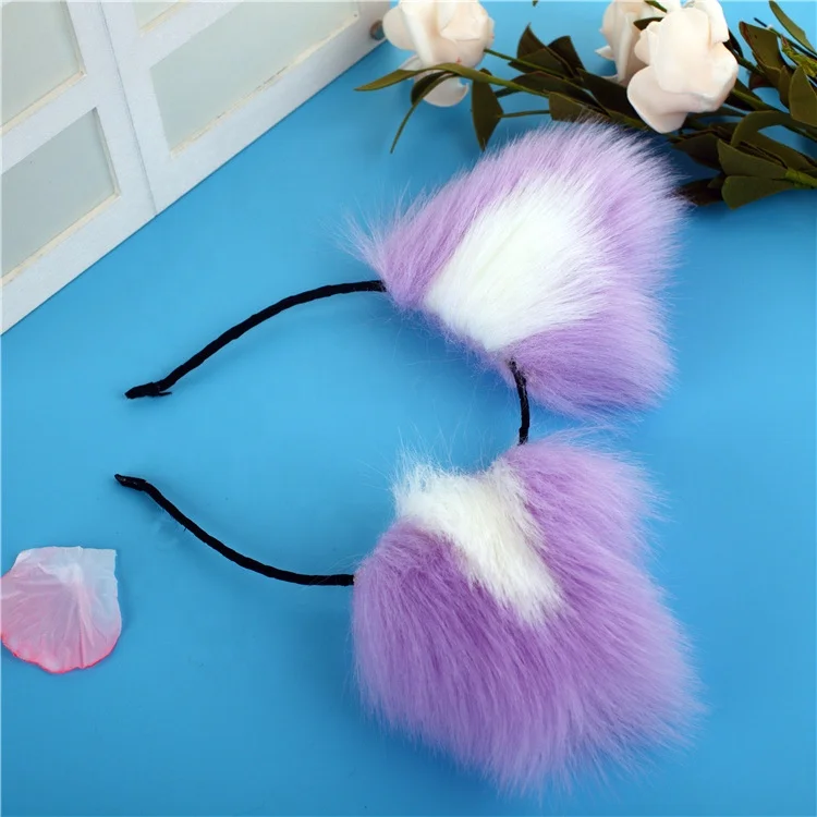 Cosplay Metal Anal Butt  Plug Tail  Anal Sex Toys And Hair Band Set for Adult (Anal plug+headbands)