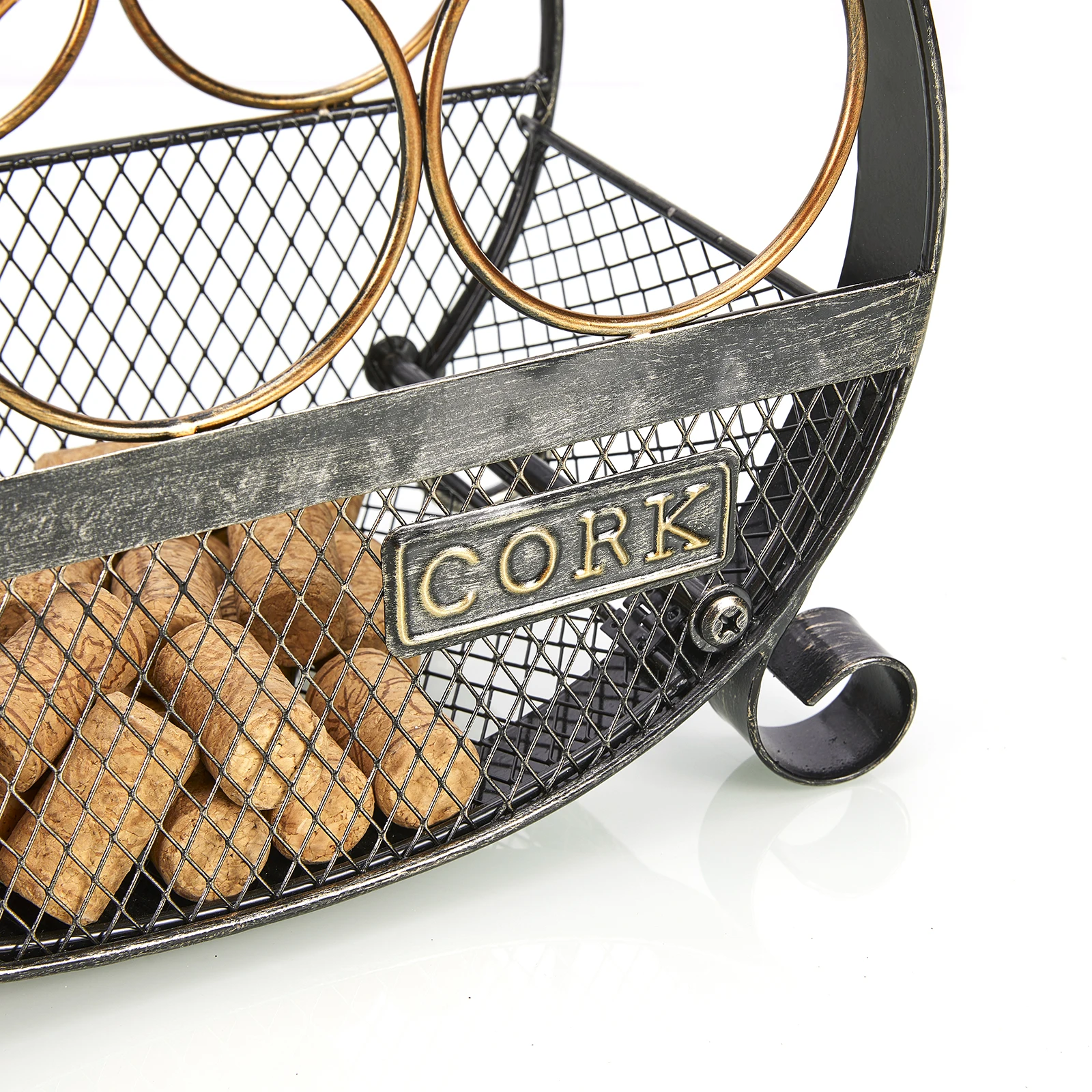 Guitar Shape Free Standing countertop Wine Bottle Holder home decor Metal Wine Rack