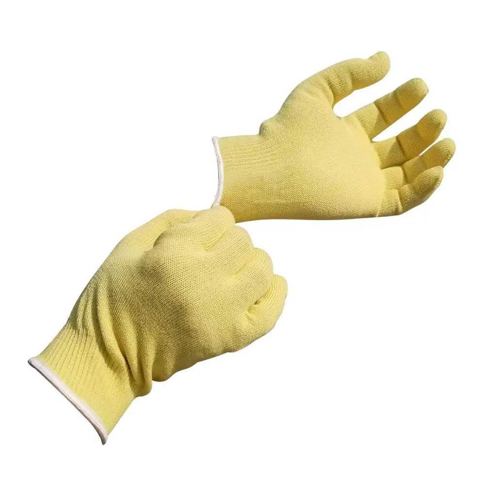 Custom Style High Impact Cut Resistant Knitted Protective Gloves / Protective Aramid Fiber Material Gloves