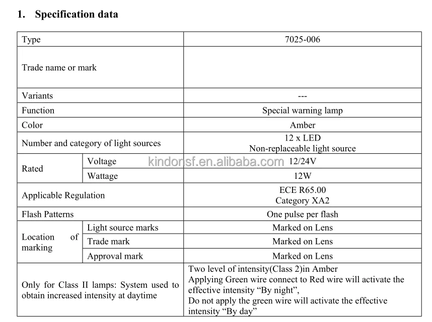 ECE R10 ECE R65 Class 2 LED Surface Mount Grille 6 LED Flashing Hazard Beacon Lighthead Strobe Light 7025-6