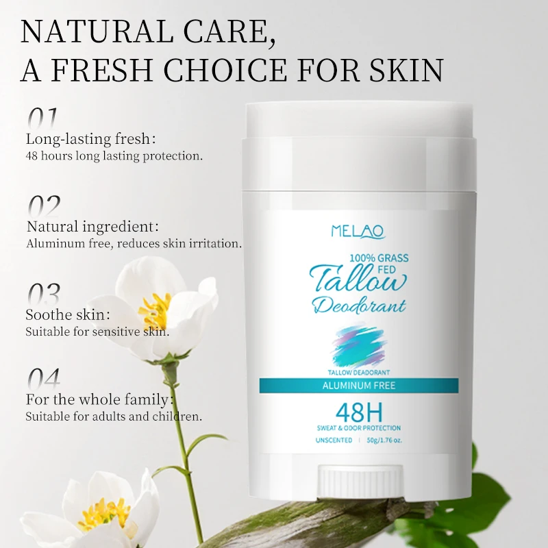 Custom Women Deodorant Long Lasting Underarm Whitening Armpit Deodorant Tallow Roll On Deodorant