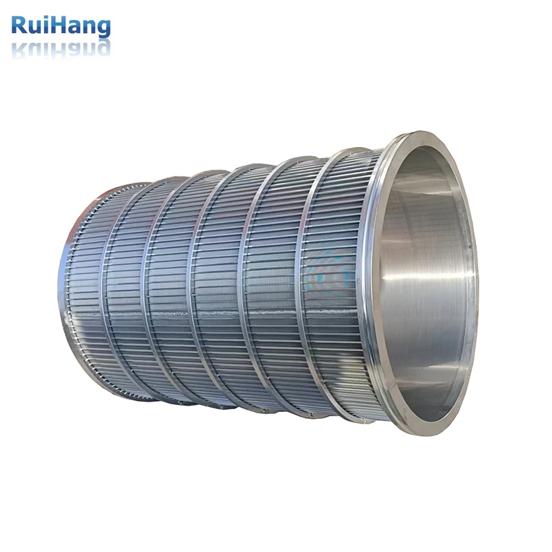 Electrolytic Polish Pressure Screen Basket With Hard Chrome Coating Drilled Type