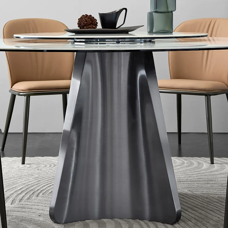 Dining Table And Chairs,Stainless Steel Frame Luxury Dinning Table,Marble top  Dining Room Table