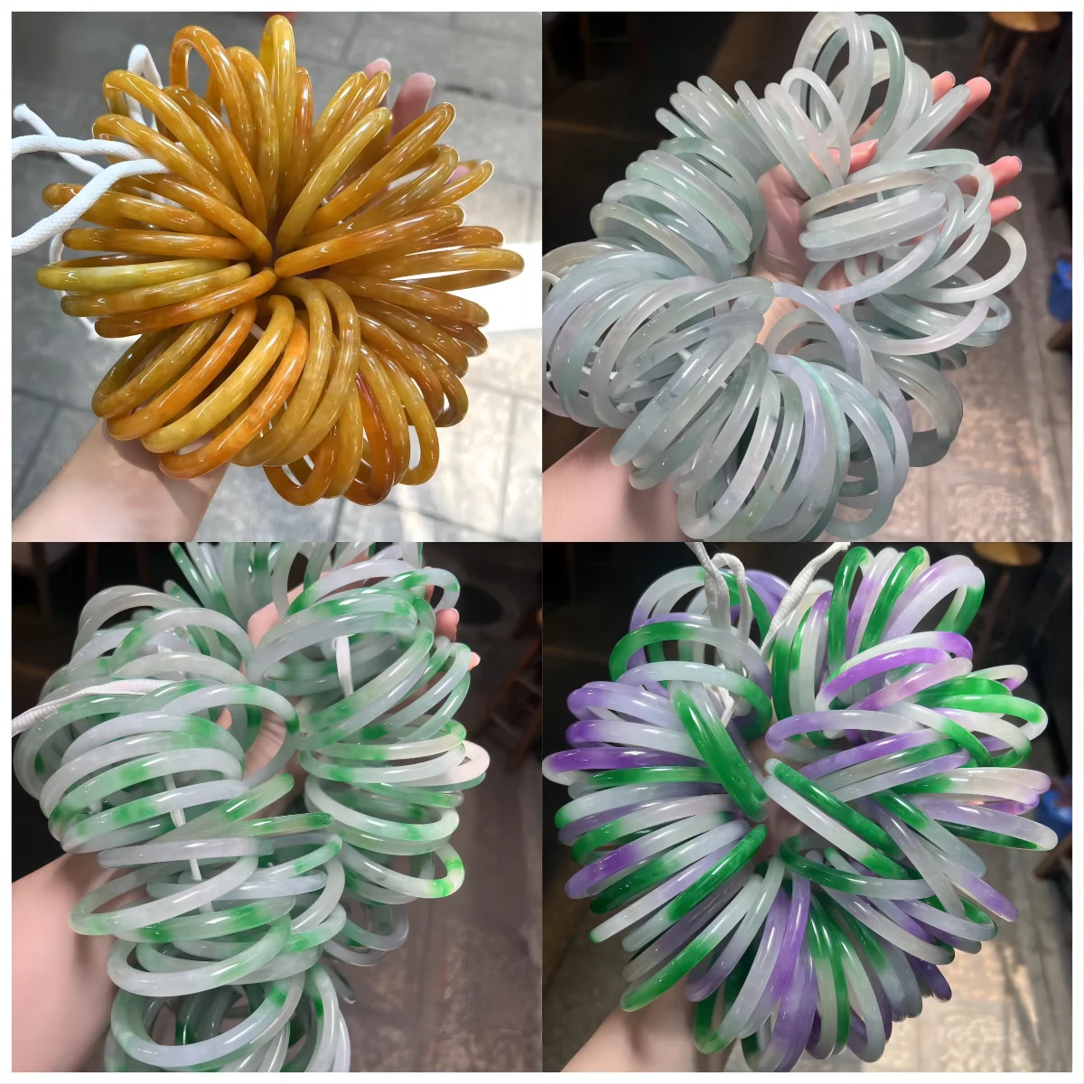 Wholesale 56~60mm Natural Myanmar Dark Water Blue Color Jade Jadeite Jade Adult Bangle Charm Bangles For Women