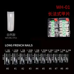 French Acrylic UV Gel Art Tips Manicure Tip 500 Pcs/box Nails Half Full French False Nail Clear Natural False Point Nails