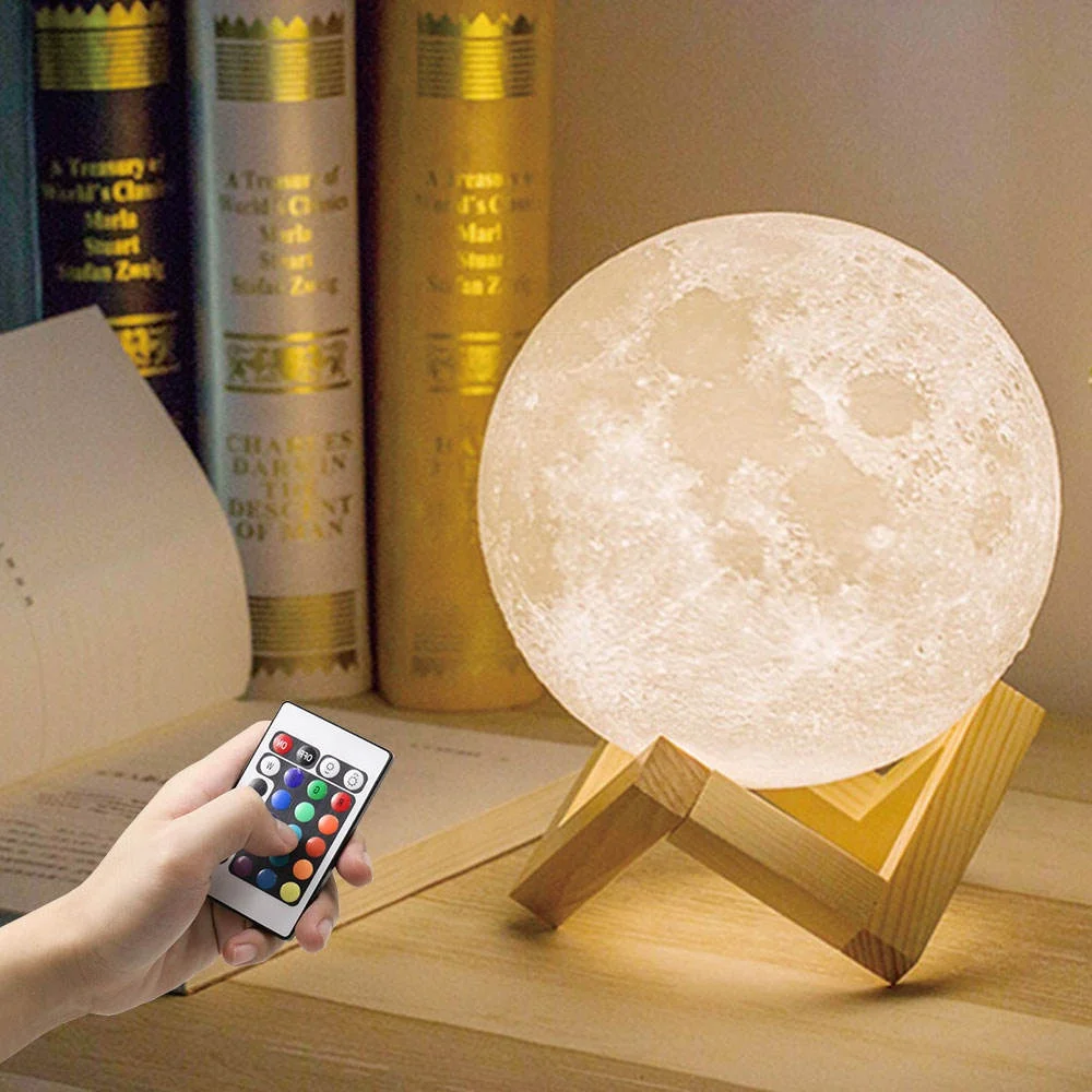 Wifi Tuya 3D Smart Led Night Moon Light Living Room Decoration Lighting Moon Magnetic Floating Table Lamp