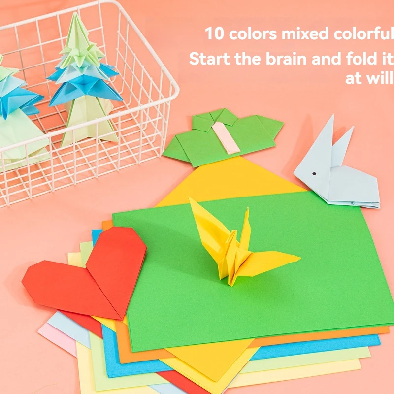 Deli 74824 A4 100 Sheets Hand-made Origami Kindergarten Paper square DIY 48pcs Per Carton Set