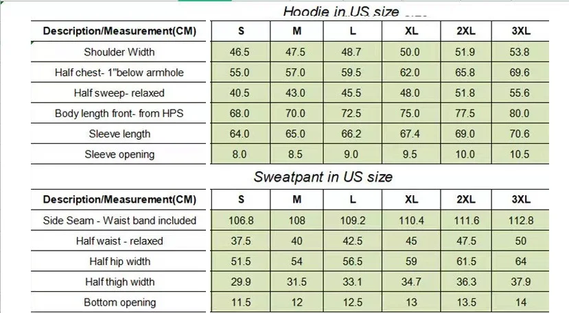 CHS0001 man woman casual sport clothes Blank Jogger Suit Training men set Tracksuits Unisex Sweatpants Hoodie Suites