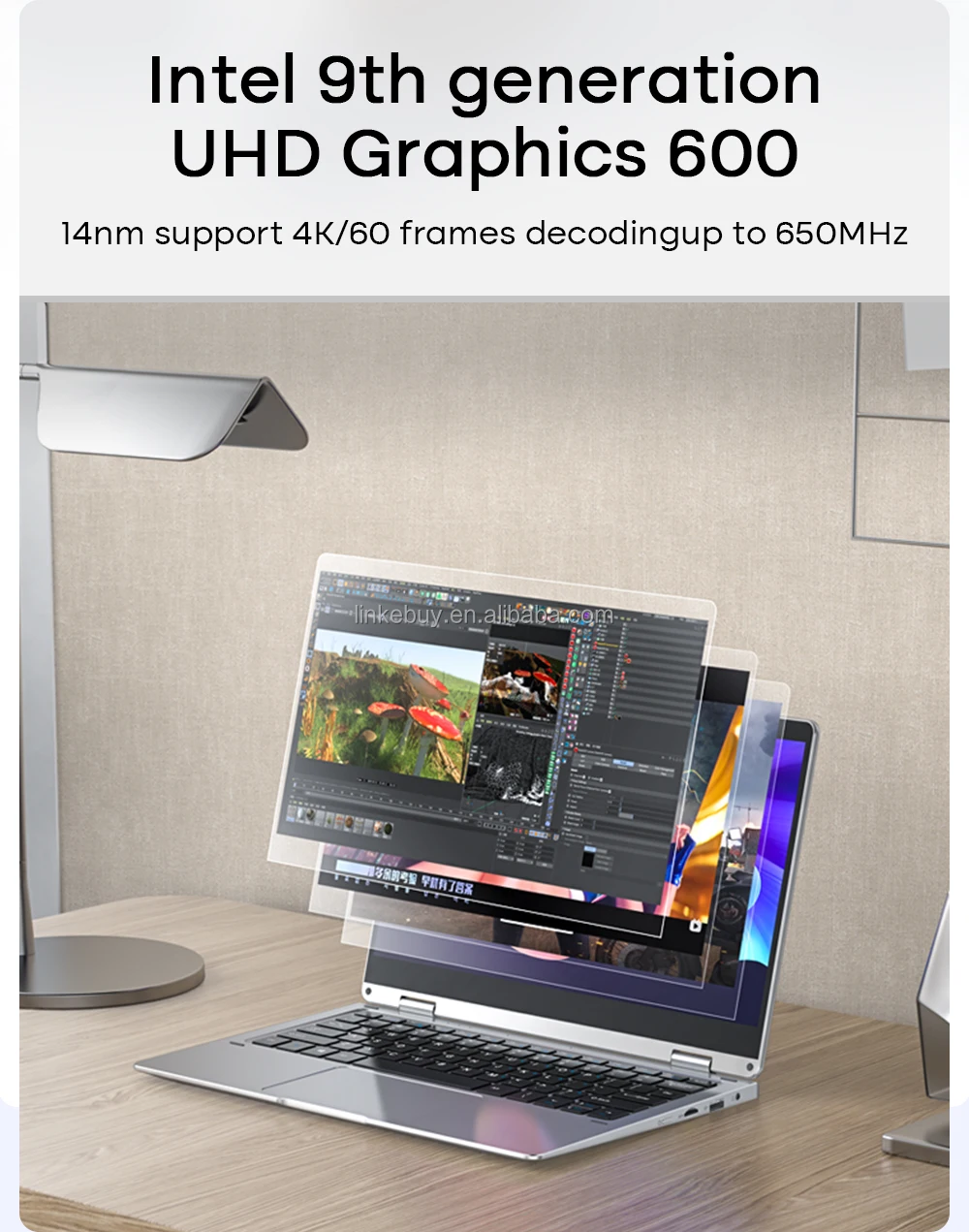 Оптовая продажа пользовательский 11 6 дюймовый стиль для йоги вращающийся на 360 градусов супер тонкий ноутбук Intel 9-го поколения Gemini