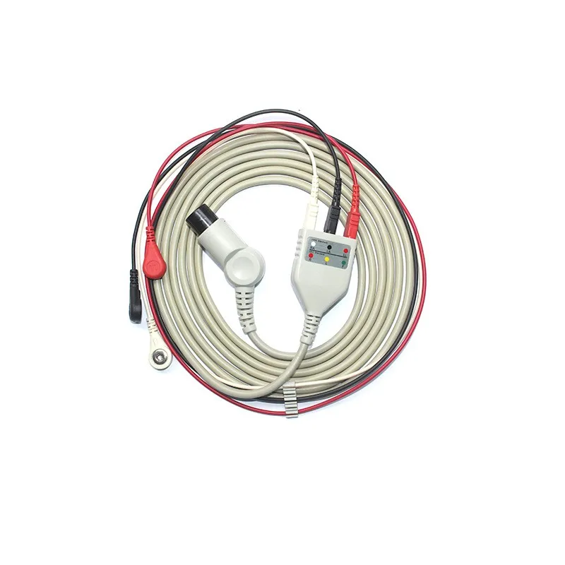 Top quality hot sales angle plug  ECG leadwire medical ecg electrode ECG adapter cable