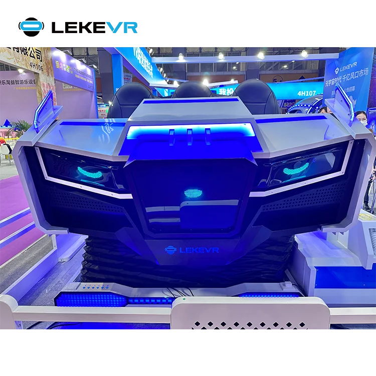 LEKE VR Idoor Amusement Park 6 Seats Rides Virtual Reality Game Chair Cinema Simulator Machine 9D VR