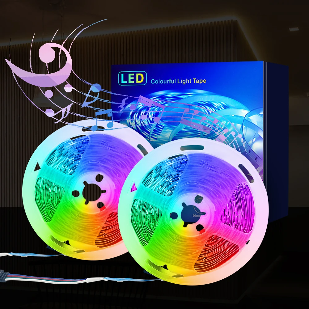 Adjustable Brightness Smart Kitchen RGB LED Strip Lights Wifi Connectivity for Under Cabinet Lighting