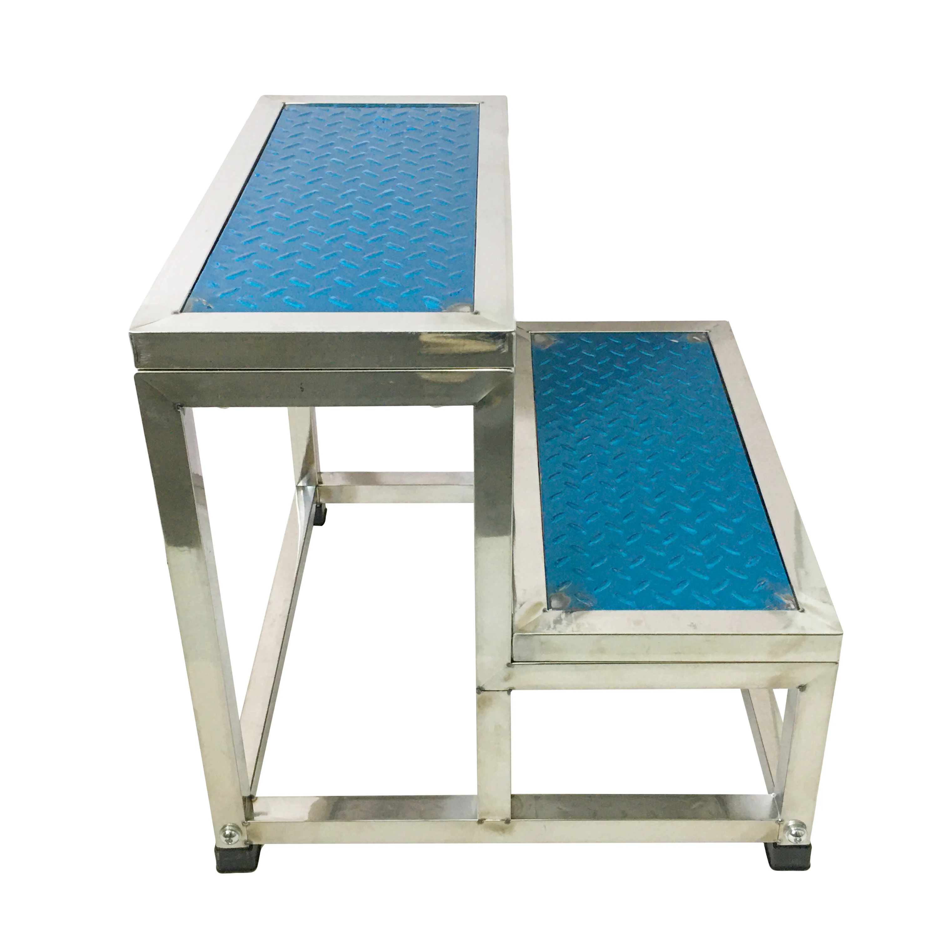 JT-CH0012G Cheap Price Hospital Furniture Medical Thickened Stainless Steel Dismantle Double Layers Two Step Foot Stool Footstep