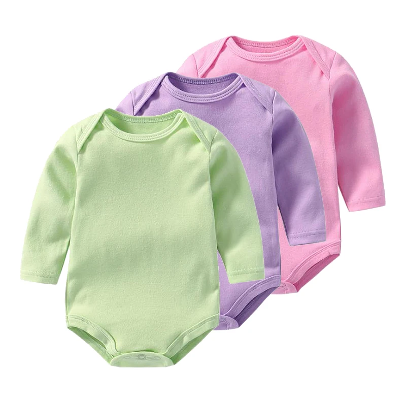 
Baby long sleeve envelope neck romper fall winter baby knitted cotton bodysuit 