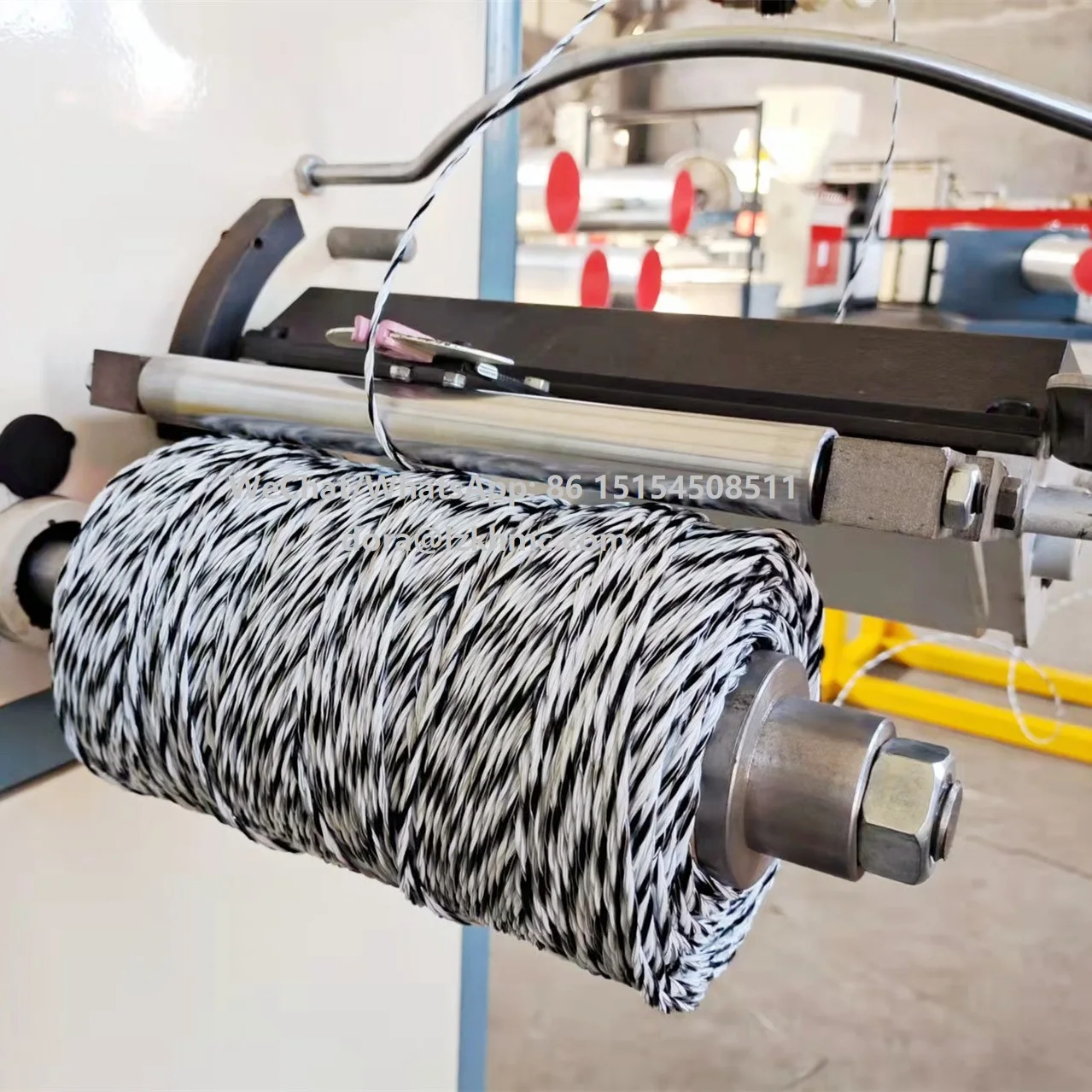 PP fibrillated tape thread rolling machinery raffia packing twine spool winder